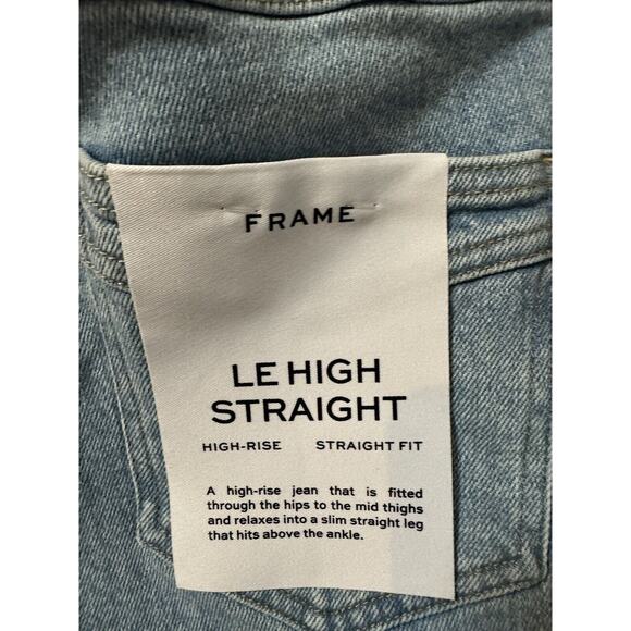 NWT Frame Denim Le High Waist Ankle Straight Leg Jean Caye Sand Lyocell Blend 27 - Picture 4 of 7